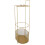 Golden Iron Umbrella Stand for Home Entryway 1