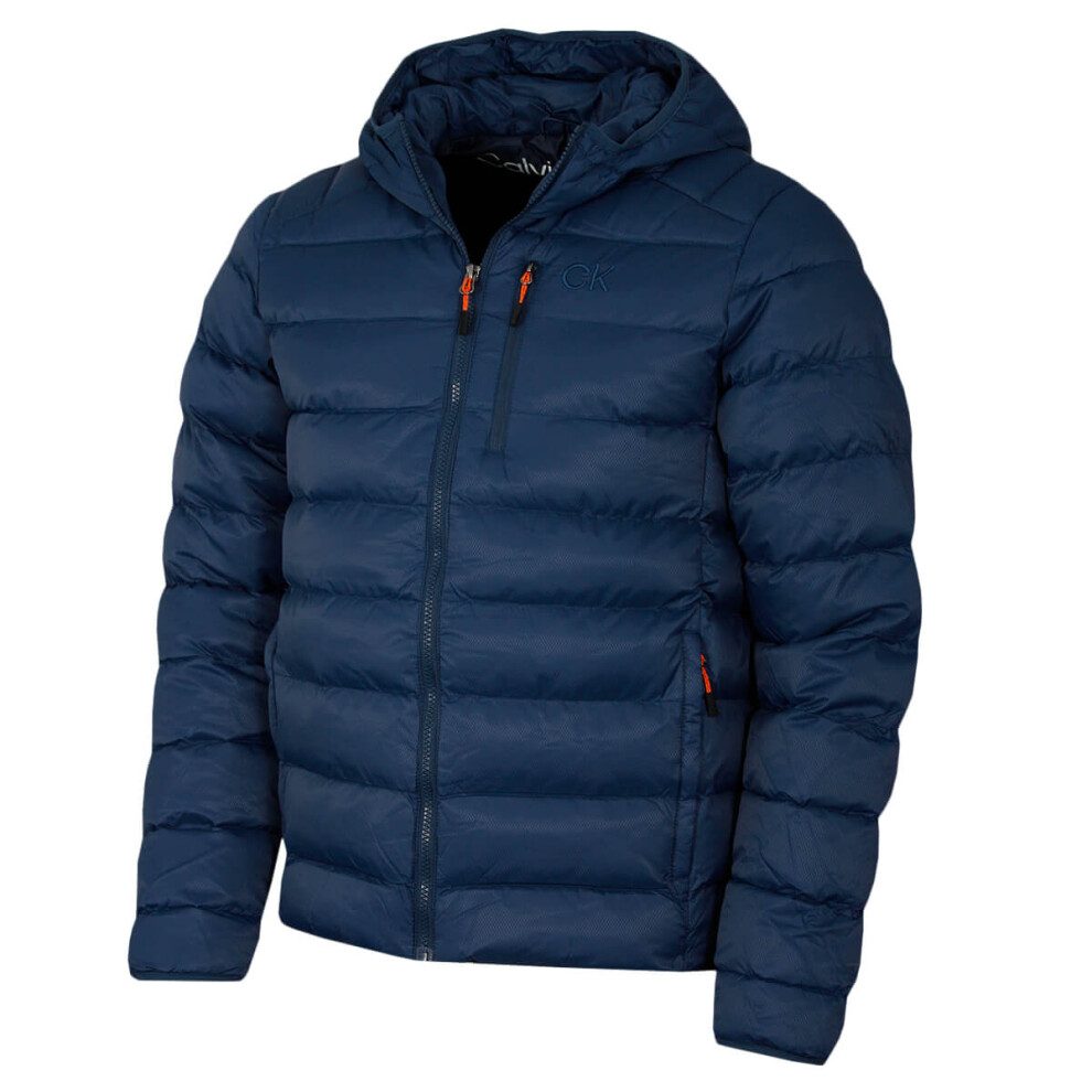 Calvin Klein (M, North Sea) Mens 2026 San Gabriel Padded Woven Jacquard Jacket