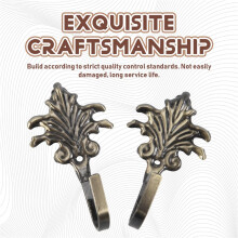 2pcs Vintage Maple Leaves Curtain Tieback Tassel Hooks Door Wall Hook Bronze