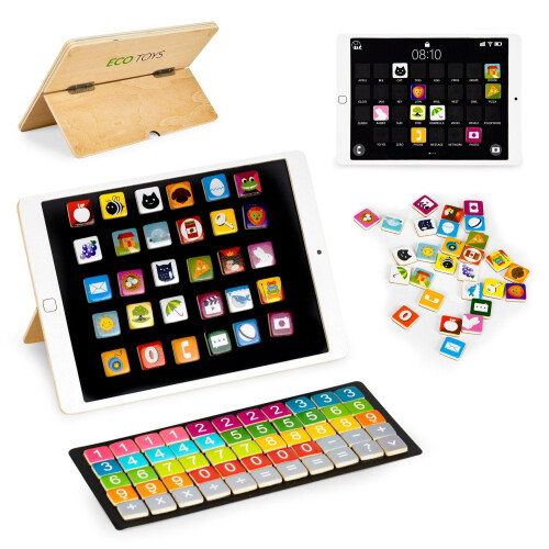 Træpædagogisk tablet, magnettavle ECOTOYS 1