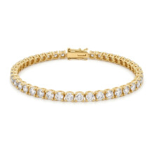 Jewelco London 9ct Yellow Gold 8.00CT Certified Lab Grown Diamond Eternity Tennis Bracelet - LAB9B095-800