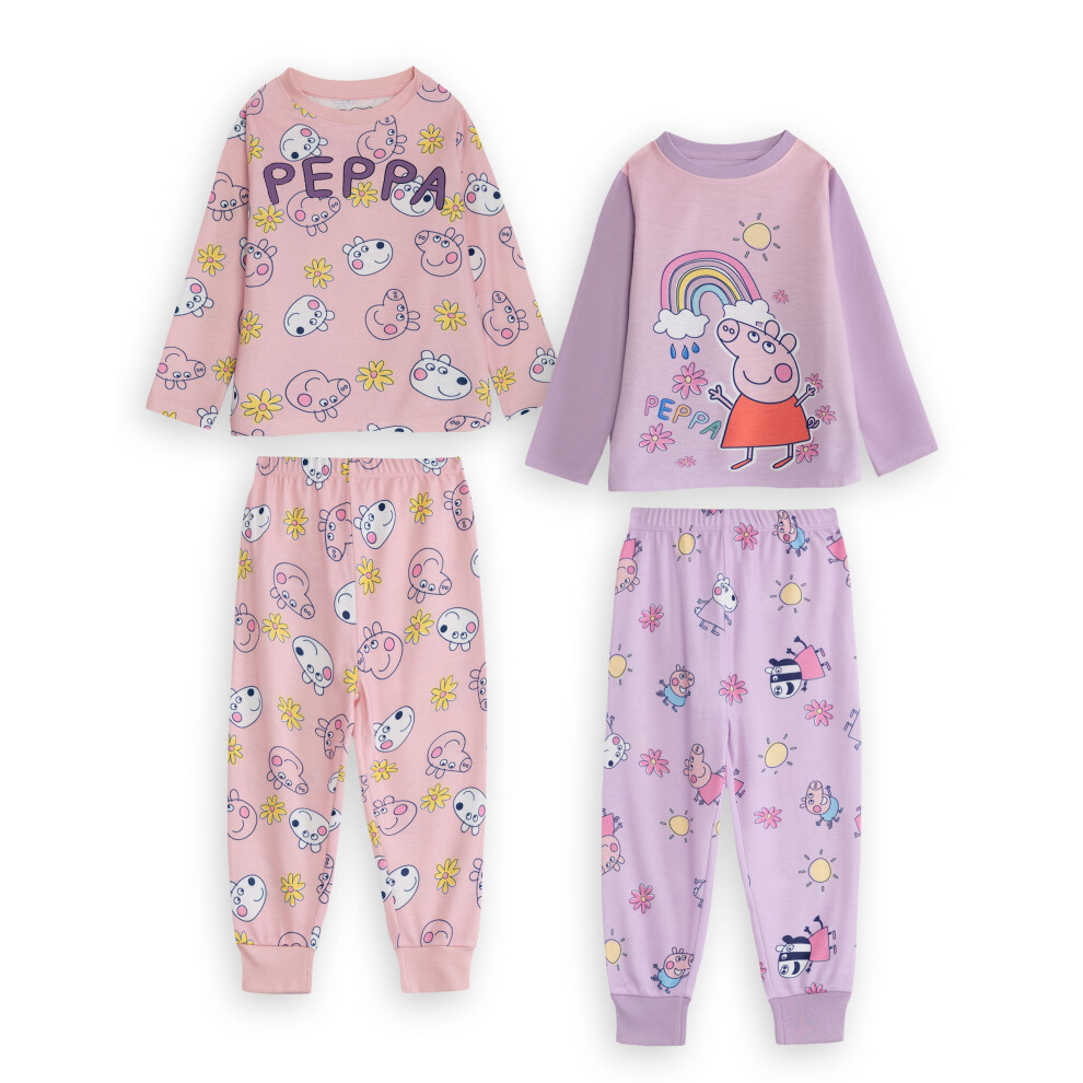 Peppa Pig (5-6 Years) Long Sleeve Long Leg Pyjama Set (Girls Multicoloured)