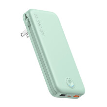 Power Bank 12000mAh PD 20W with AC Plug USB-C I/O