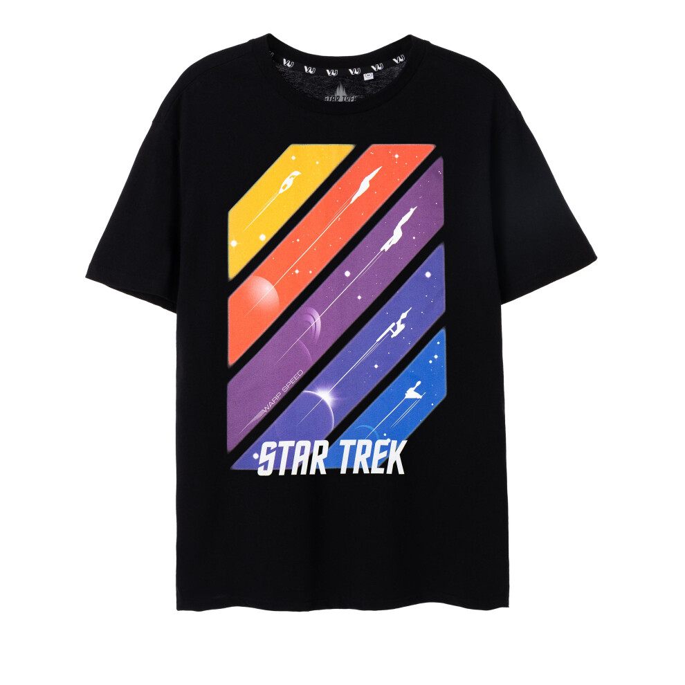 Star Trek (Large) Short Sleeved T-Shirt (Mens Black)