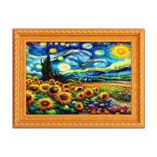 Magnetic Wooden Picture Frame Refrigerator Magnet Set
