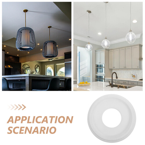 ULTNICE Ceiling Medallions White Round 2 Set 2
