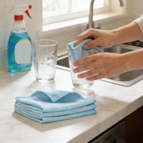 Glass Cleaning Microfiber Cloths 2-Pack Streak-Free 1