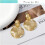 Gold Drop Earrings Round Hammered Disc Dangle 4