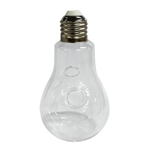 Hand Blown Glass Hummingbird Feeder Light Bulb Shape with 2