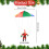 Christmas Parachute Santa String Lights Warm White Colorful 3