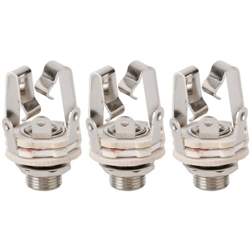 3X Jack 6.5 Two-Channel Audio Cable Connector Plug Socket with A  Stereo 6.5 Female for Guitar
