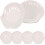 Ceramic Dessert Plates Set Shell Design White 6PCS 1