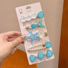 Shell Pearl Starfish Hair Clip Set for Women and Girls