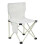 Portable Folding Chair with Side Pocket Black White 1