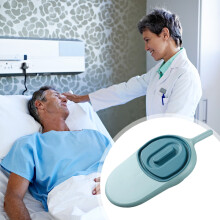 Portable Bedside Potty for Adults White 15.7x7.87x1.57 in