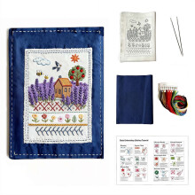 Embroidery Stitch Book Kit for Beginners with Patterns Hoop