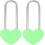 Love Lock Padlock Heart Shape 2 pcs 50 mm green 1