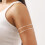 Women's Minimalist Adjustable Upper Arm Cuff Gold Silver 4