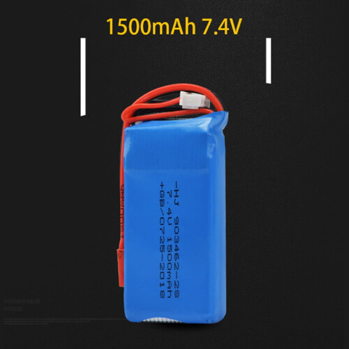 7.4V 1500mAh LiPo Battery with JST Plug for RC Models 1