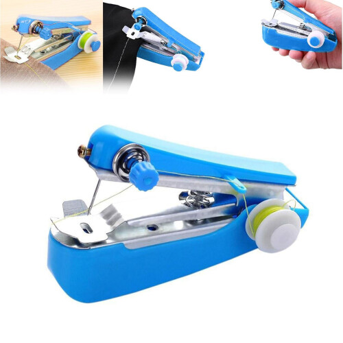 Manual Mini Sewing Machine Blue 12x7x4 cm 1