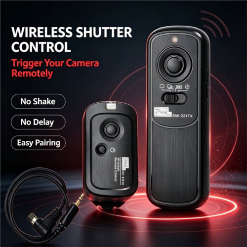 Pixel RW-221 N3 Wireless Shutter Release Timer Remote Control for   R1 R3 R5 R5C 50D 40D 30D 6D 7D2 7D Mark II 2