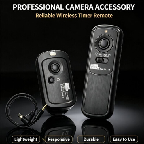 Pixel RW-221 N3 Wireless Shutter Release Timer Remote Control for   R1 R3 R5 R5C 50D 40D 30D 6D 7D2 7D Mark II 1