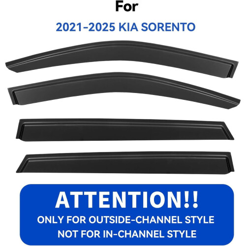 Out-Channel Window Visors for 2021–2026 Kia Sorento 1
