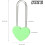 Love Lock Padlock Heart Shape 2 pcs 50 mm green 2