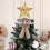 Christmas Tree Topper Bowknot with Reindeer Design Coffee 5