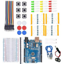 DIY Electronic Kit for R3 ,12-in-1 Programmable Electronics Circuit Board Set for Coding Education