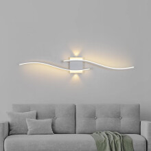Modern LED Wall Lamp Ripple Sconce White 120 cm 3000K — white wall lamp, modern wall light, led lighting 120cm