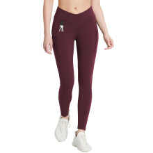 BALEAF Damen Thermo-Leggings Gefüttert Warm Wasserdicht Bordeaux XXL — warme leggings damen, wasserdichte winterhosen