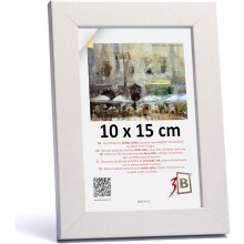 Holz-Bilderrahmen mit Acrylglas Klassisch 10x15 cm Weiß — bilderrahmen 10x15, holzrahmen weiß, tischbilderrahmen