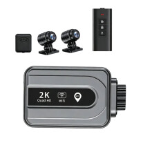 2K Motorcycle DVR Full Body Waterproof Moto Camera WiFi GPS Dash Cam Front Rear Driving Video Recorder Black Box