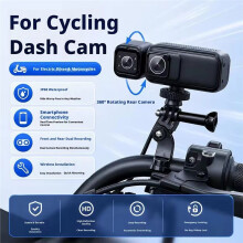 360Rotatable Rear Lens 4K Motorcycle Dash Cam IP68 Waterproof WiFi Loop Recorder