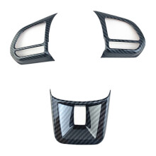 6Pcs/Set ABS Car Steering Wheel Button Cover Sticker Interior Decoration for MG5 MG6 HS ZS Car Styling Carbon Fiber