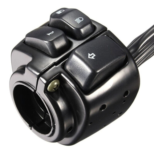 2 Pair Motorcycle Handlebar Control Lights  (25mm) with Wiring Harness for 2