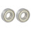 2X 15x35x11mm Shielded Miniature Deep   Radial 6202Z  Bearing Silver + White 1