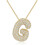 Bubble Letter Necklace 18K Gold Plated Initial Pendant 1