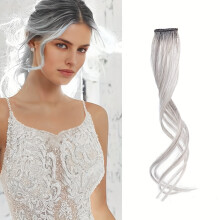 Long Dragon Beard Bangs Wavy Curly Clip-In Fringe 9.8 Inch