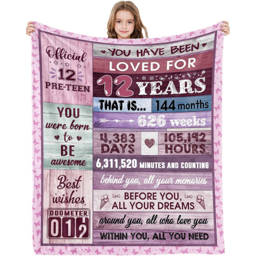 Pink Flannel Throw Blanket 60x80 inches