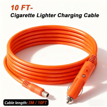 10FT Car Charging Cable for Jackery Explorer 1000Pro/ 2000Pro/3000Pro, 14AWG DC8020 Car Cigarette Lighter Charger Cable
