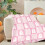 Halloween Flannel Throw Blanket Pink 30x39 Inch 1