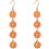 Daisy Drop Dangle Earrings for Women White Yellow Orange 1