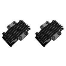 2X Motorcycle Engine Oil Cooler Cooling Radiator 65Ml Aluminum Black for 100CC-250CC Motorcycle Dirt Bike ATV