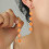 Daisy Drop Dangle Earrings for Women White Yellow Orange 2