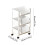 3-Tier Movable Plastic Storage Rack with Wheels 3