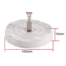 4 Inch Polishing Wheel with 6 mm Shank Cotton Cloth Mop Pad