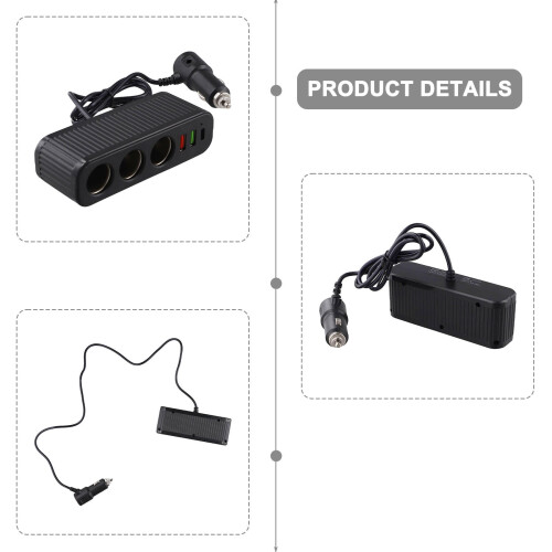 Car Charger Adapter 120W PD QC3.0 Dual USB 2