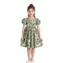 Toddler Girls Short Sleeve Leopard Print Sundress 6-12M